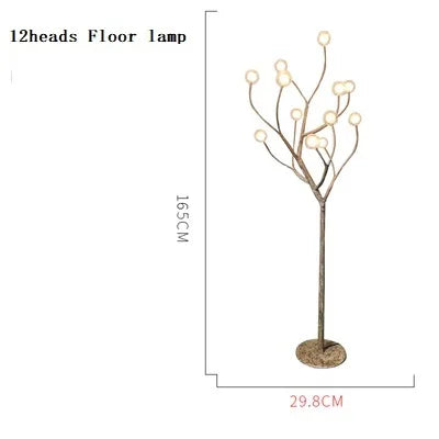 Retro LED Chandelier Living Room Study Bedroom Art Brown Pendant Light