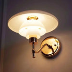 Glass Wall Sconce Light for Bedroom with Replaceable E27 Bulb