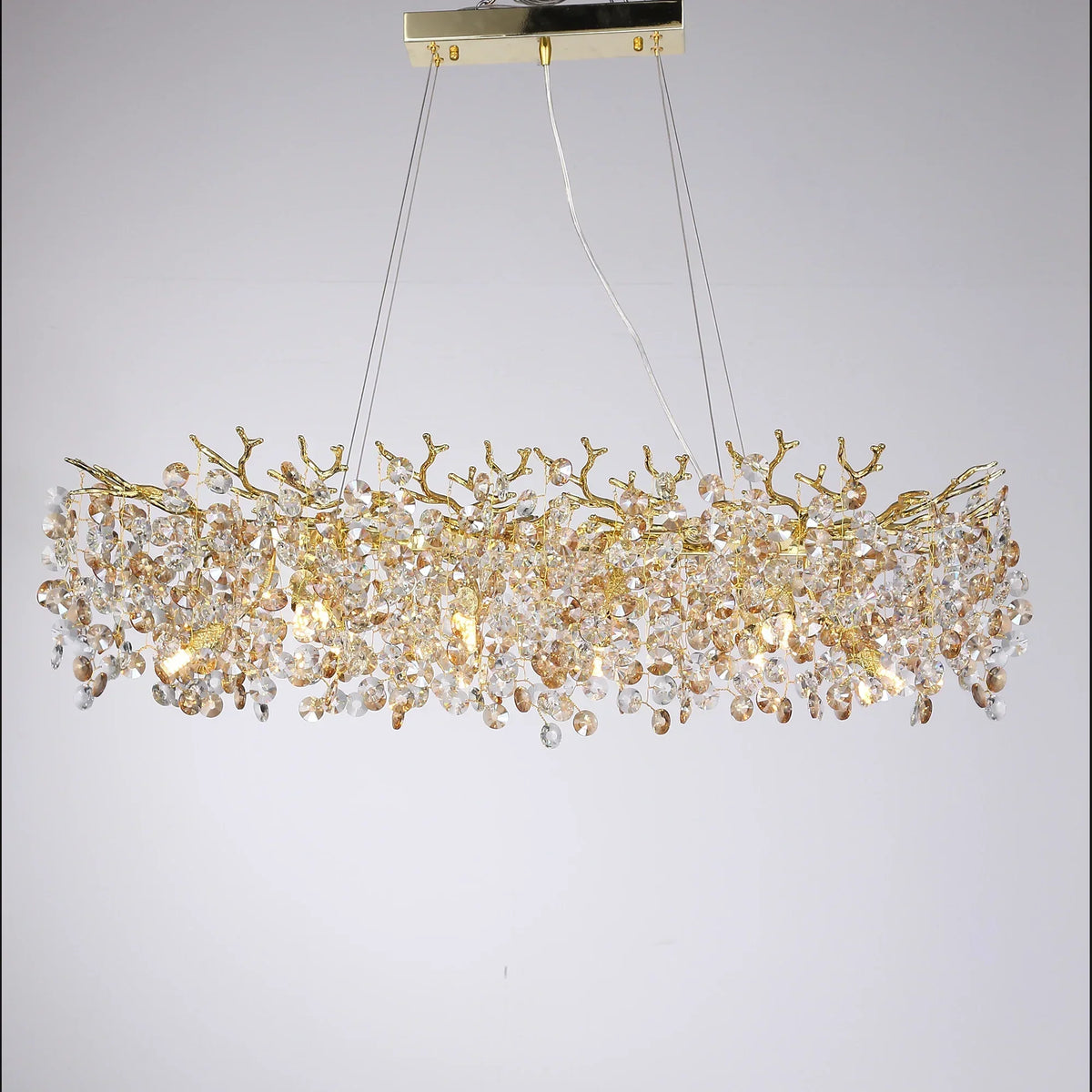 Large Crystal Chandelier for Dining Room - Nordic LED Island Hanging Light