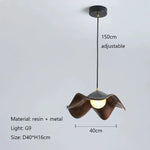 Retro Wood Color LED Chandelier for Restaurant Bar Dining Room