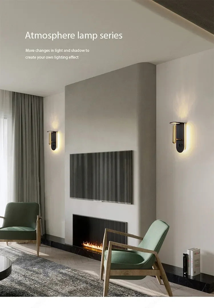 Rotatable Wall Sconce: Nordic Bedroom Bedside Lamp for Home Indoor Decor & Reading