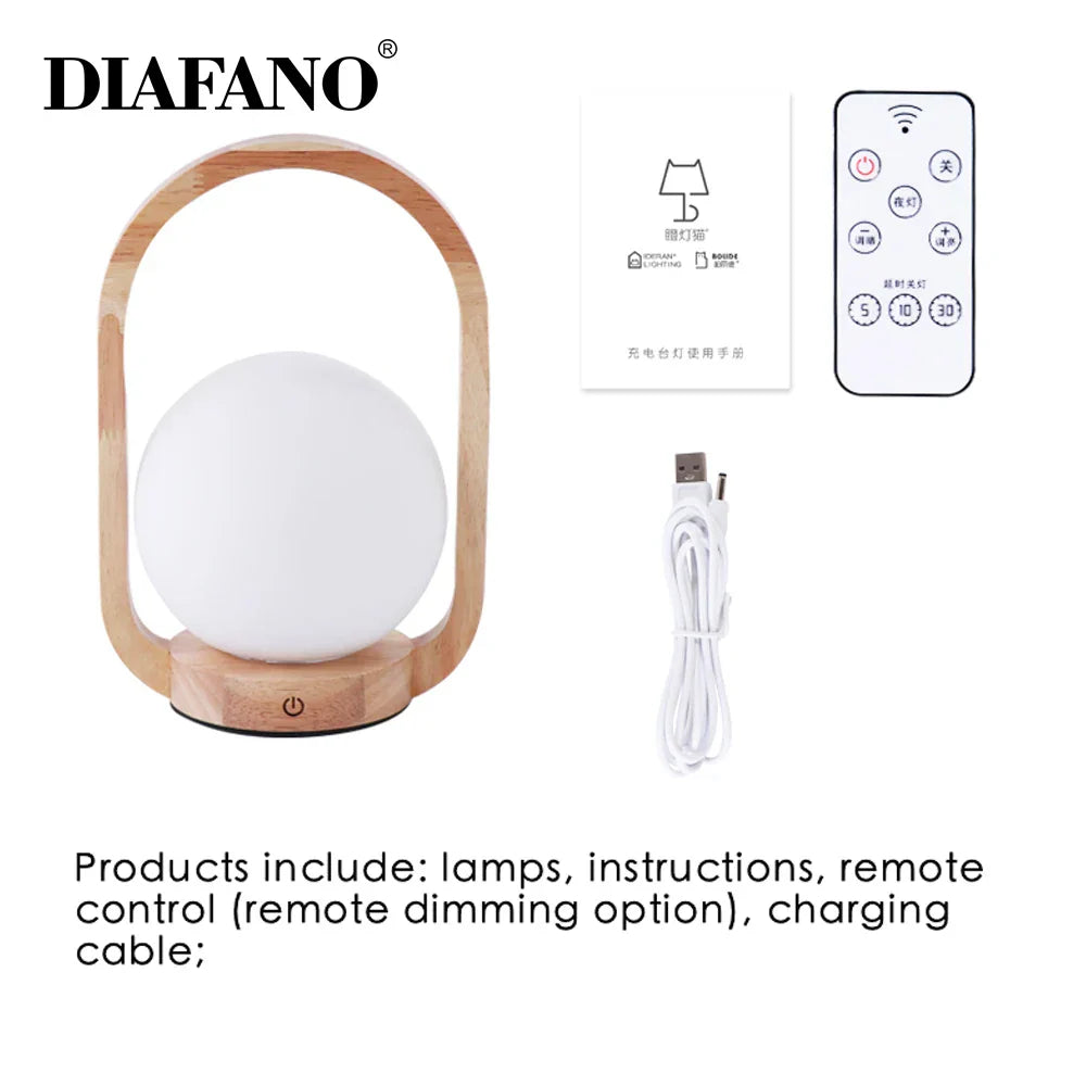 Touch Dimmable LED Portable Night Light for Bedside Table