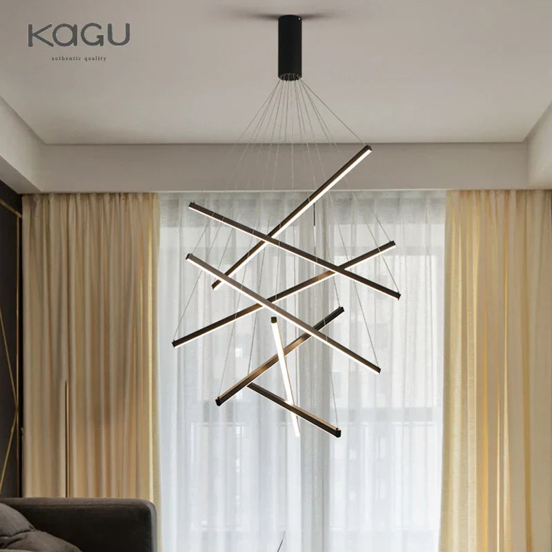 LED Chandelier: Modern Luster Lighting for Stair Hall Bedroom Room Duplex Building