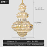 Crystal Villa Chandelier Pendant - Modern European Style Luxury Hotel Lobby Light