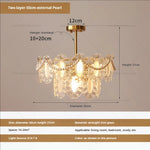 Cream Wind Crystal Chandelier - Elegant French Design for Luxury Living Spaces