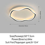 Modern Round LED Ceiling Lamp with Remote Control for Indoor Lighting