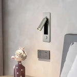 Square Gold & Black Bedroom Wall Light for Reading, Living Room Background