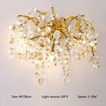 Nordic Crystal LED Wall Light: Modern Gold Living Room Decor & Bedroom Bedside Lamp
