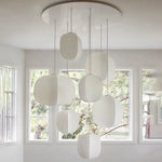 Silk Chandelier: Nordic Wabi Sabi LED Pendant Light for Home, Bar, and Dining Room