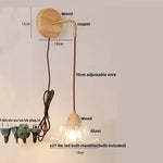 Clear Glass LED Wall Light with Pull Chain Switch
