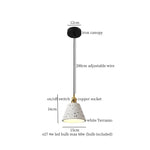 Wabi Sabi LED Pendant Lights Fixture Terrazzo Hanging Lamp Lighting