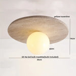 Yellow Travertine LED Ceiling Lamp for Modern Decor