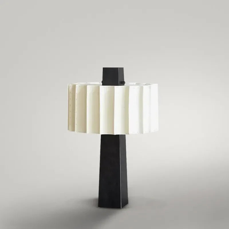 Minimalist Scandinavian Bedside Lamp Black Vertical Table Light