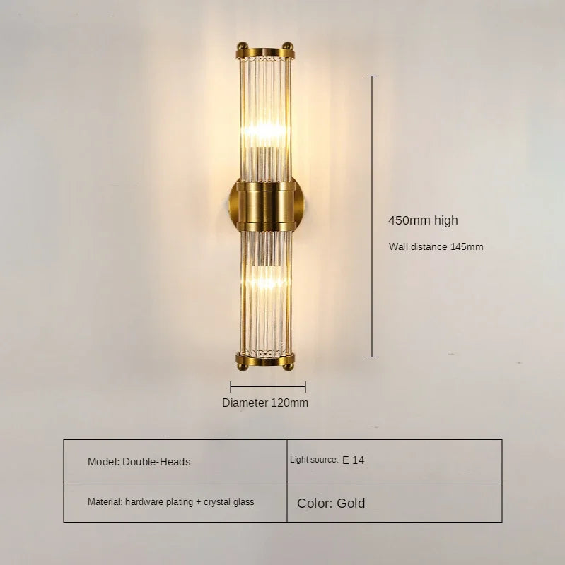 Crystal LED Wall Lights: Modern Luxury Decor for Kitchen, Living Room, Bedroom, Hallway