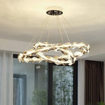 Crystal Chandelier Pendant Light - Dimmable Modern Luxury LED Chrome Luminaria