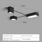 Black Nordic LED Ceiling Lights Chandeliers for Modern Living Room Decoration