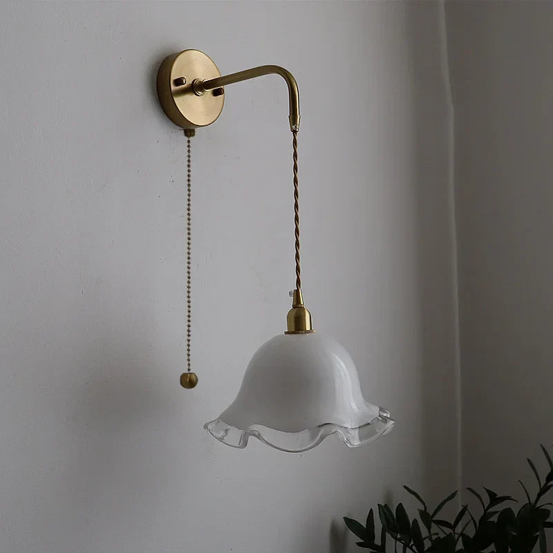 LED Copper Wall Light: Modern Nordic Interior Lamp for Bedroom, Bathroom, and Balcony