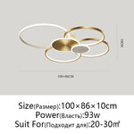 Modern LED Chandelier with Remote Control for Living Room & Bedroom Lighting