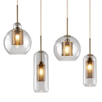 Nordic Glass Pendant Light for Kitchen Coffee Bar Dining