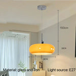 Glass Pendant Lamp Nordic Retro Restaurant Chandelier LED Lights for Bar Counter Bedroom
