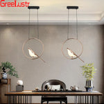 Modern Art Bird LED Pendant Lamp for Entryway Bedroom