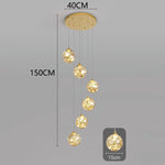 Nordic Stair Chandelier Living Dining Pendant Ceiling Light Indoor Lighting