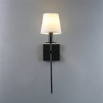 Rustic Industrial Wall Sconce with Textile Shade and LED Lights
