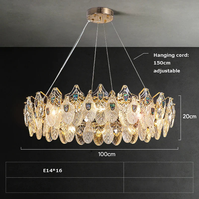 Peacock LED Chandelier Lighting for Living Room