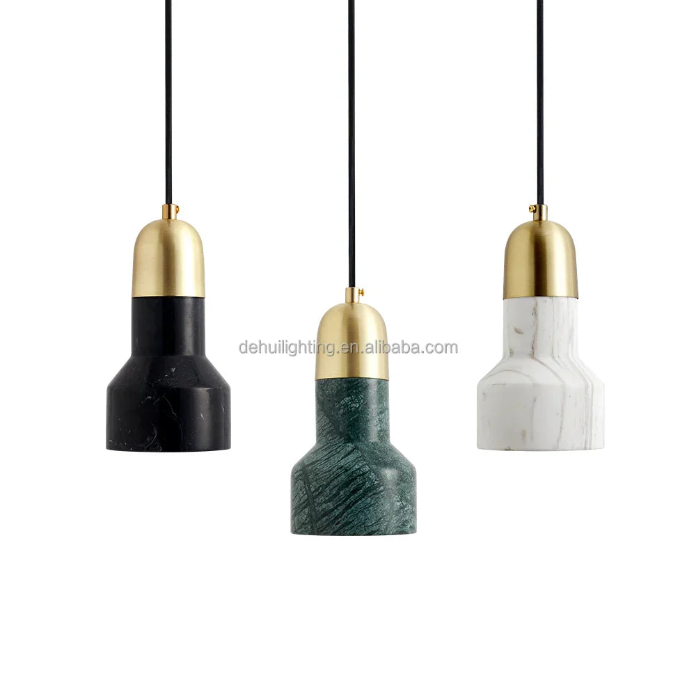 Nordic Marble Pendant Lights for Modern Minimalist Bedroom and Restaurant