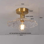 White Glass LED Ceiling Lamp Modern Living Room Bedroom Light