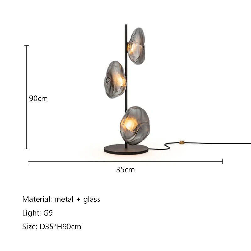 Nordic Glass Shade LED Floor Lamp for Minimalist Living Room & Bedroom