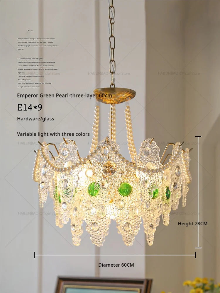 Crystal Chandelier: Elegant Retro Lighting for Bedroom, Dining, Living Room & Cloakroom