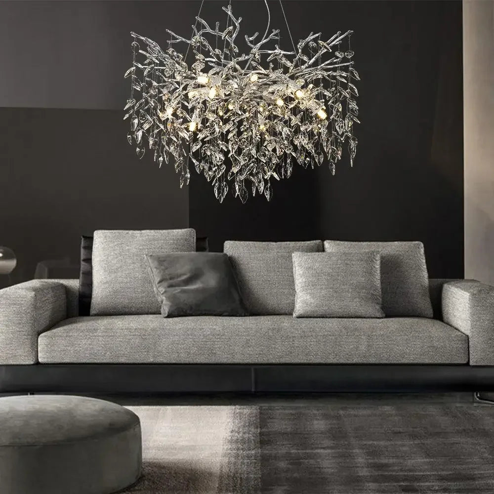 Crystal Suspension Pendant Light: Elegant Chandelier for Dining Room, Living Room, Kitchen