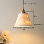 Ceramic Copper LED Pendant Lamps Modern Hanging Light Fixtures
