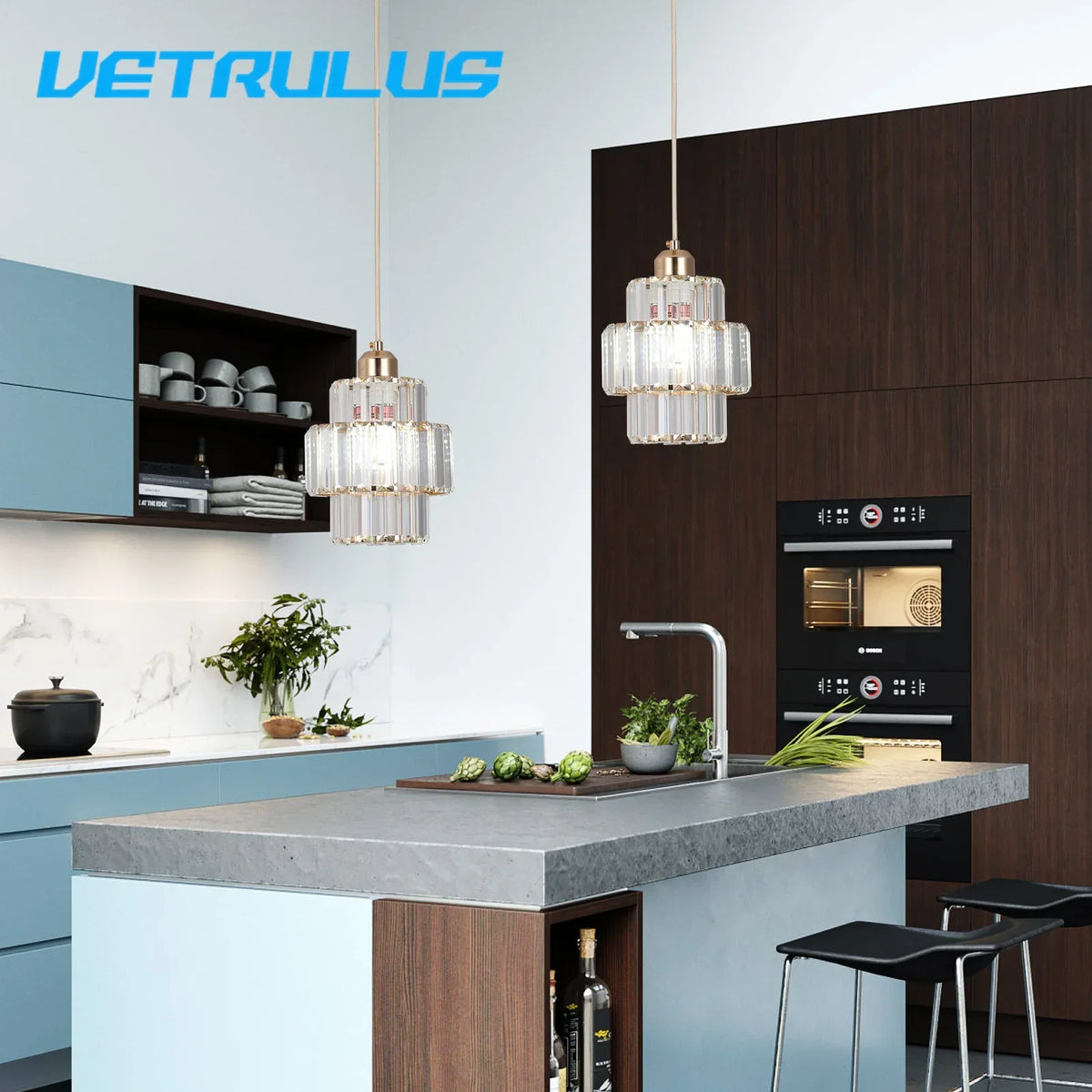 K9 Crystal Pendant Light LED Ceiling Lamp Nordic Chandelier for Living Room