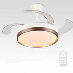 42" Modern Black White LED Ceiling Fan Remote Control Lighting for Dining Room Bedroom