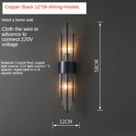 Crystal Copper Wall Lights: Postmodern Luxe Bedroom & Living Room Lighting