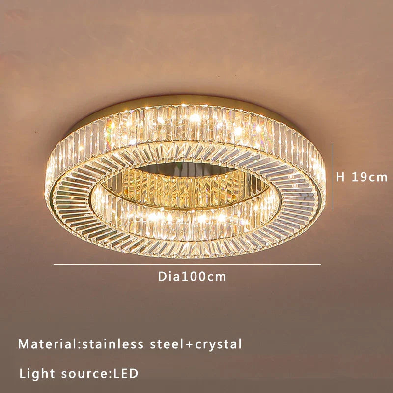 Crystal Ceiling Lamp: Luxury Décor for Living Room & Bedroom