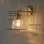 Clear Glass Copper Knob LED Wall Lights | Modern Nordic Design