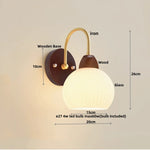Wood Canopy LED Wall Light with Pull Chain Switch for Bar, Bedroom & Restaurant