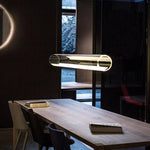 Clear Glass Cylinder Chandelier - Modern Decorative Indoor Suspension Lamp