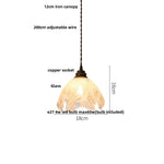 Blue Glass LED Pendant Lights Adjustable Hanging Lamp Luminaire