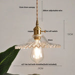 Yellow Glass Wire LED Pendant Light Modern Home Decor Nordic Hanging Lamp