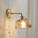 Glass Copper LED Wall Lamp Sconce for Corridor Bedroom Living Room