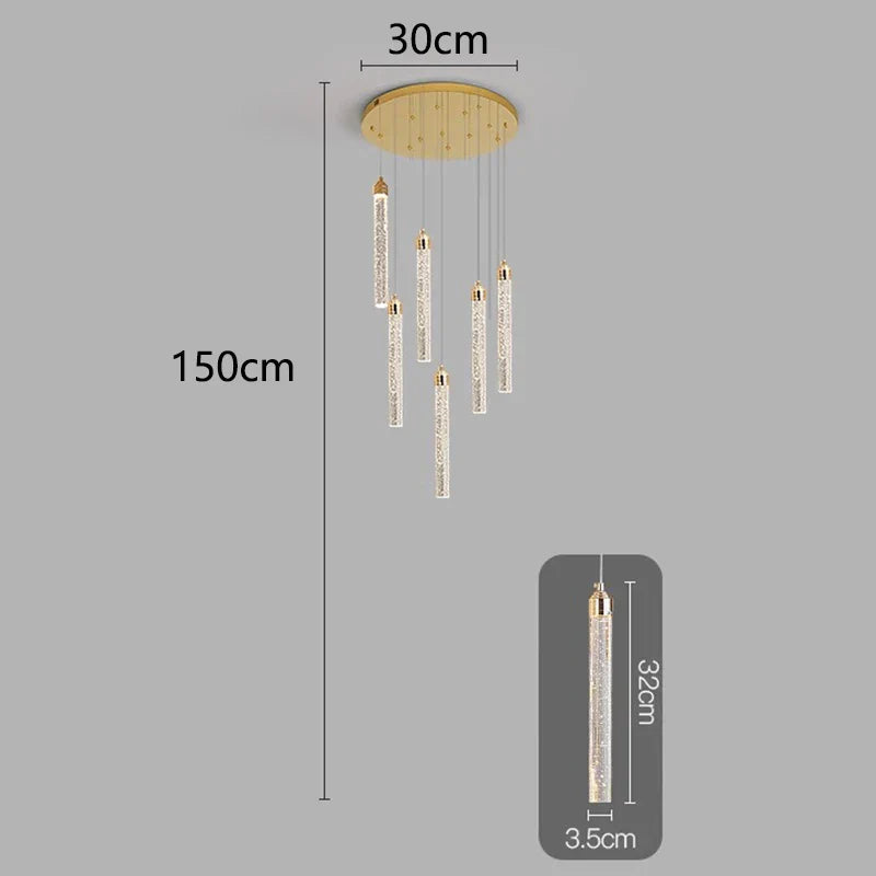 Nordic Home Decoration Stair Chandelier Living Room Dining Ceiling Light