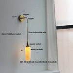 Clear Glass LED Wall Light | Modern Adjustable Nordic Copper Lamp Fixtures