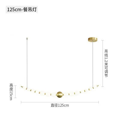 Gold Acrylic LED Ceiling Chandelier for Living Room Bedroom Pendant Lighting