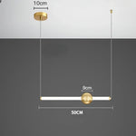Glass Rod Pendant Light - Modern Long Hanging Lamp for Living Room, Bedroom & Shop