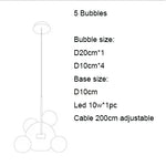 Nordic Mickey LED Glass Ball Pendant Light for Home Decor and Kitchen Lighting