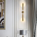 Gold LED Copper Wall Lamp Sconce for Living Dining Bedroom